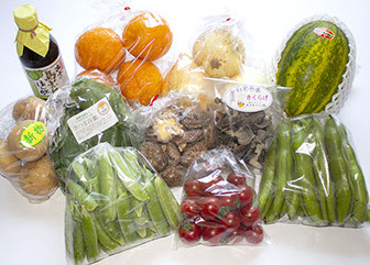 野菜と果物の詰め合わせイメージ
