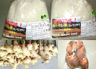 もみじ城米・里芋・生姜セット